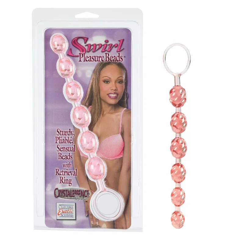 Swirl Pleasure Anal Beads Pink