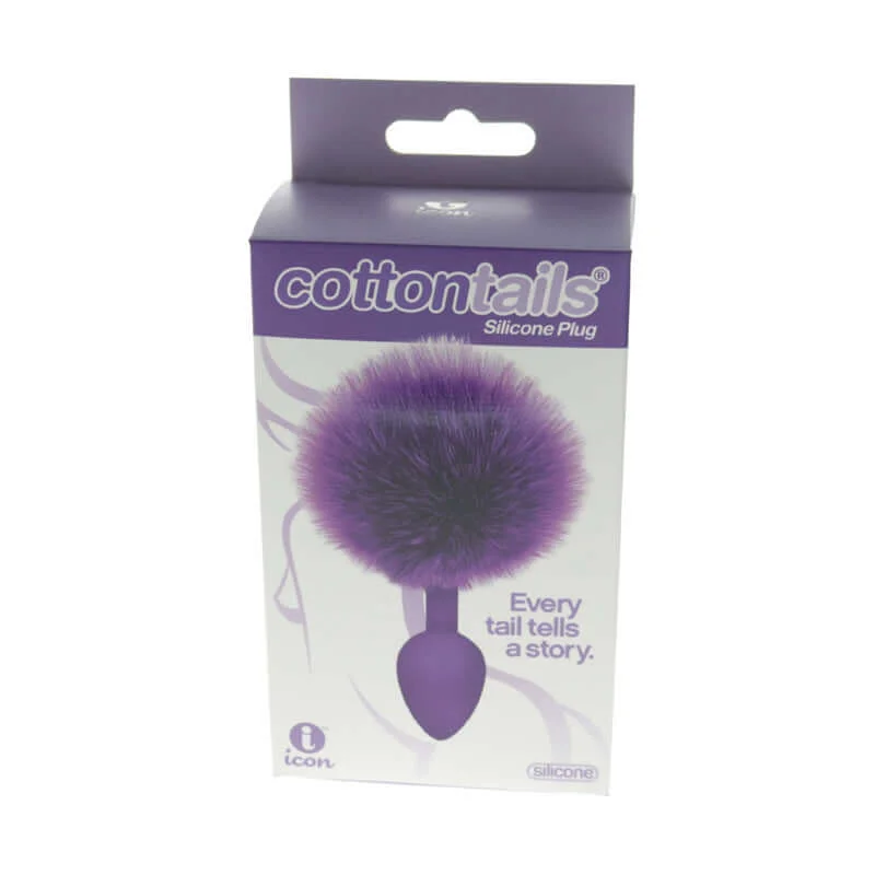 The Nines Cottontails Silicone Bunny Tail Butt Plug Purple