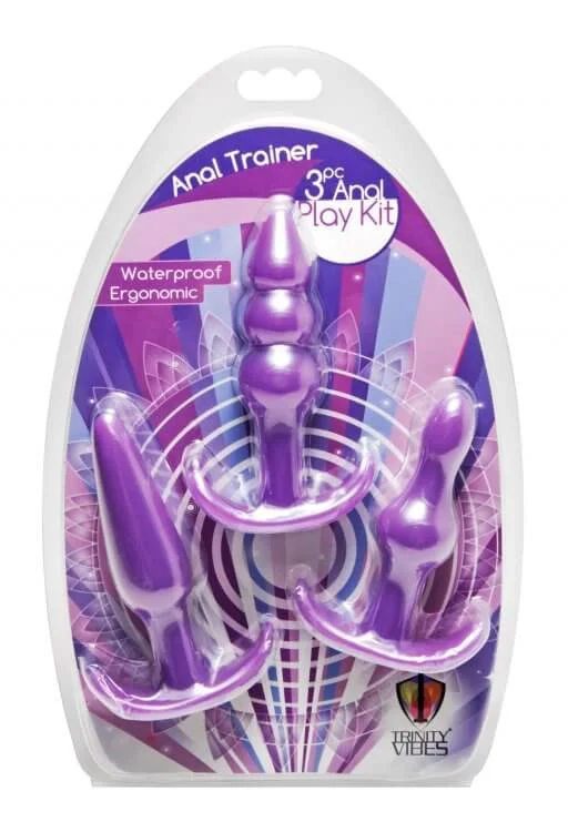 Trinity Vibes Anal Trainer 3 Piece Anal Play Kit